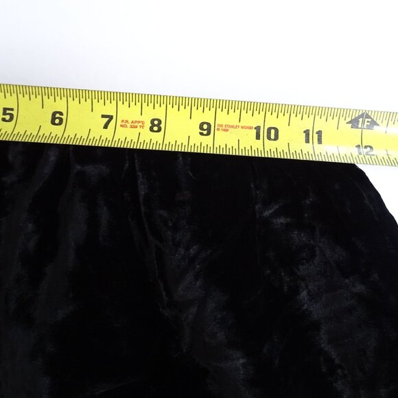 Vintage Victor Costa Occasion Black Velvet Skirt Zigzag Hem Women Size XS NEW - Picture 9 of 11